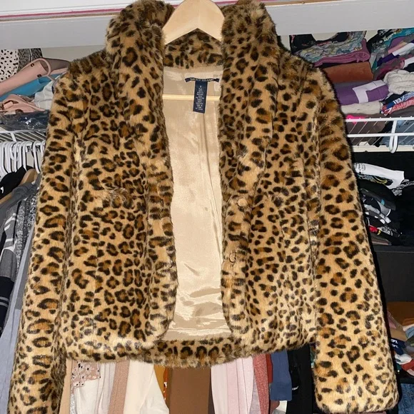lucky brand leopard jacket size small - Picture 4 of 7